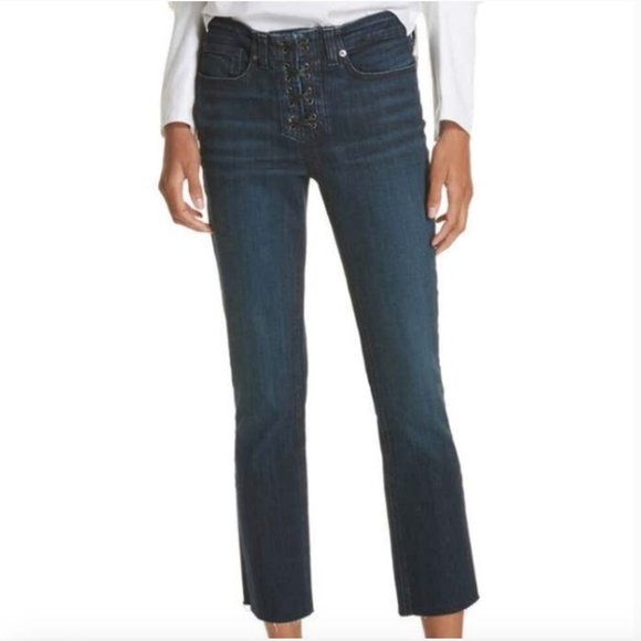 Veronica Beard Denim - VERONICA BEARD Carolyn Lace-Up Baby Boot Jeans 31